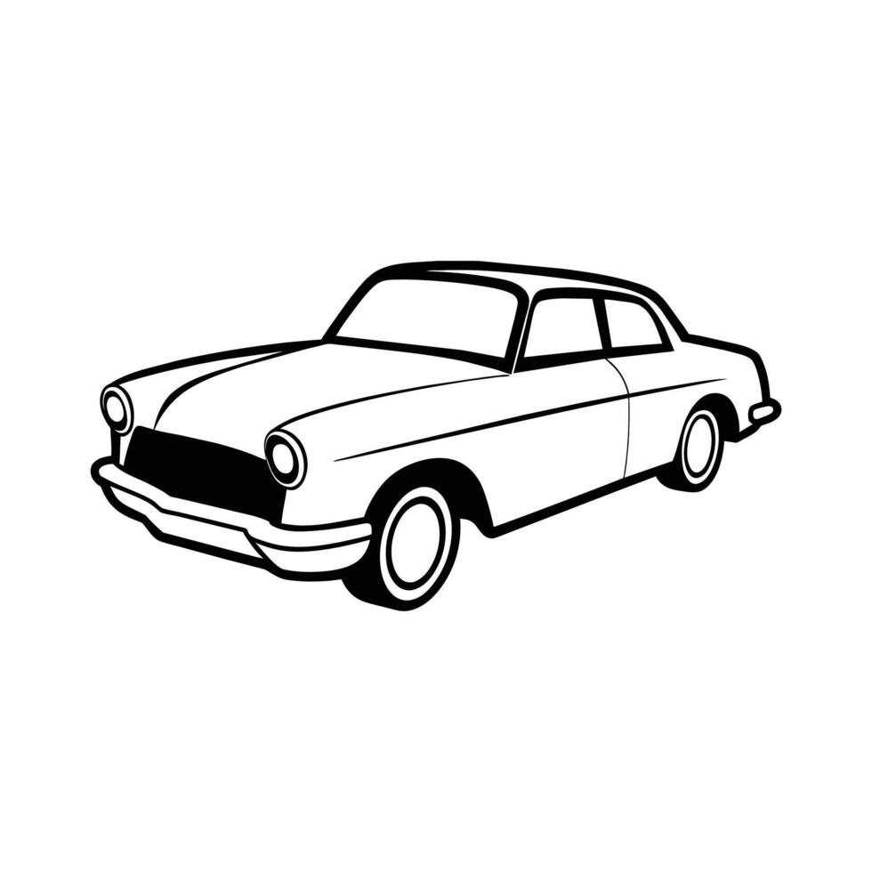 car isolated on white background vector