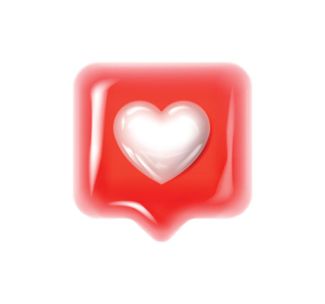Button with heart shape icon. Ask for love. Take care. vector
