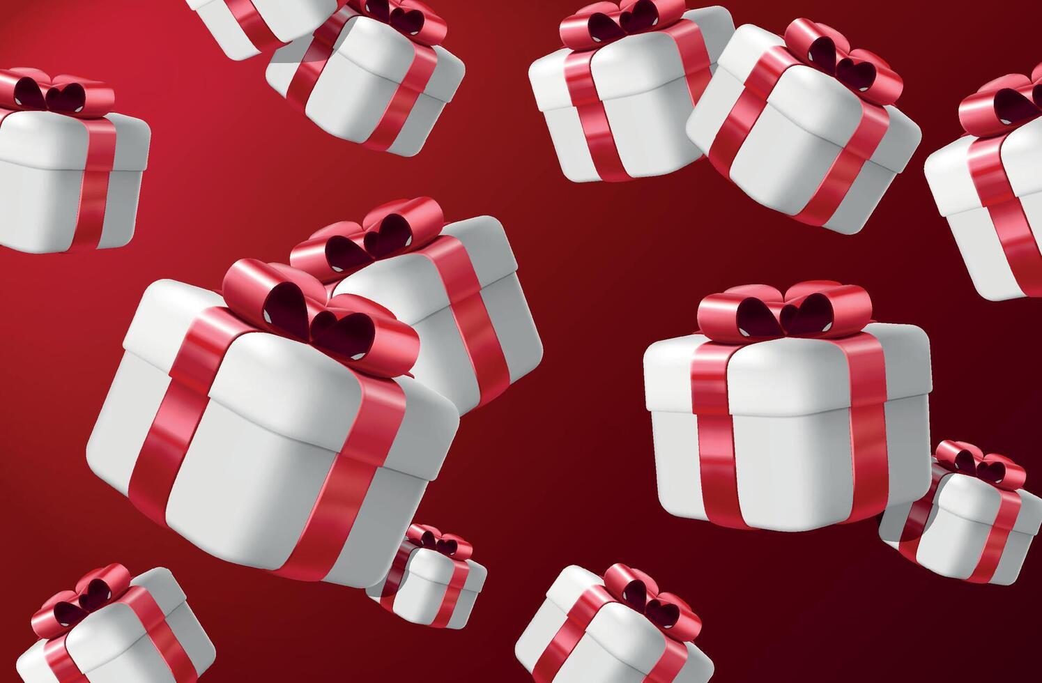 Gift box and presents background. vector