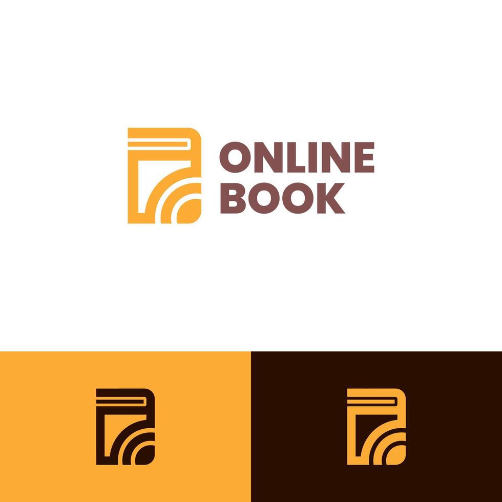 online book logo design vector