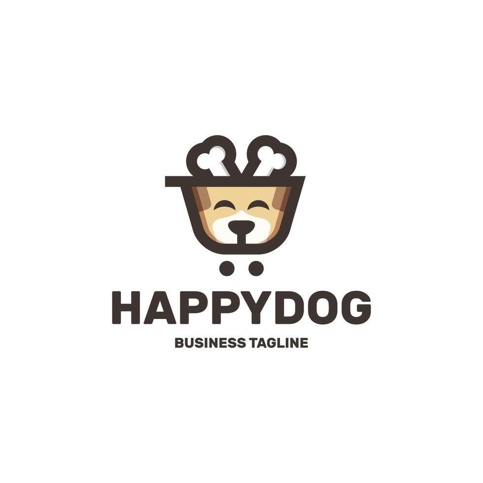 cute pet shop logo design vector