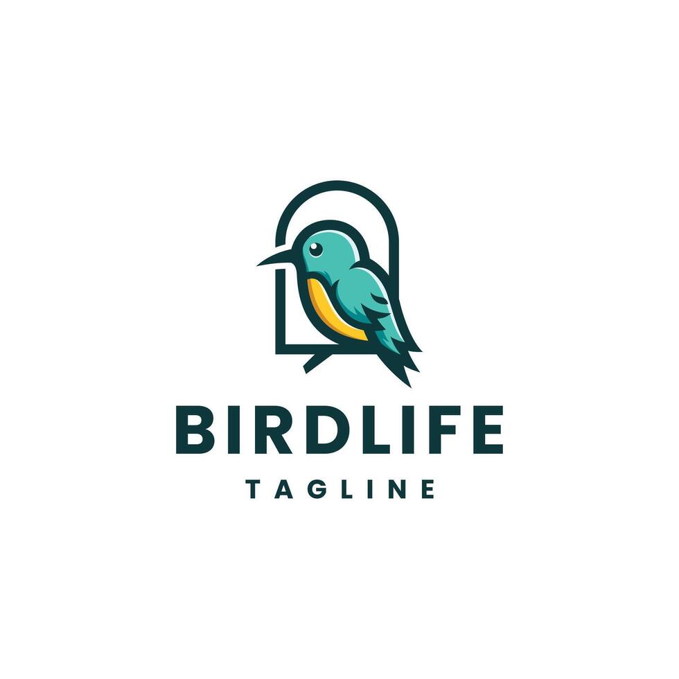 bird life logo design vector