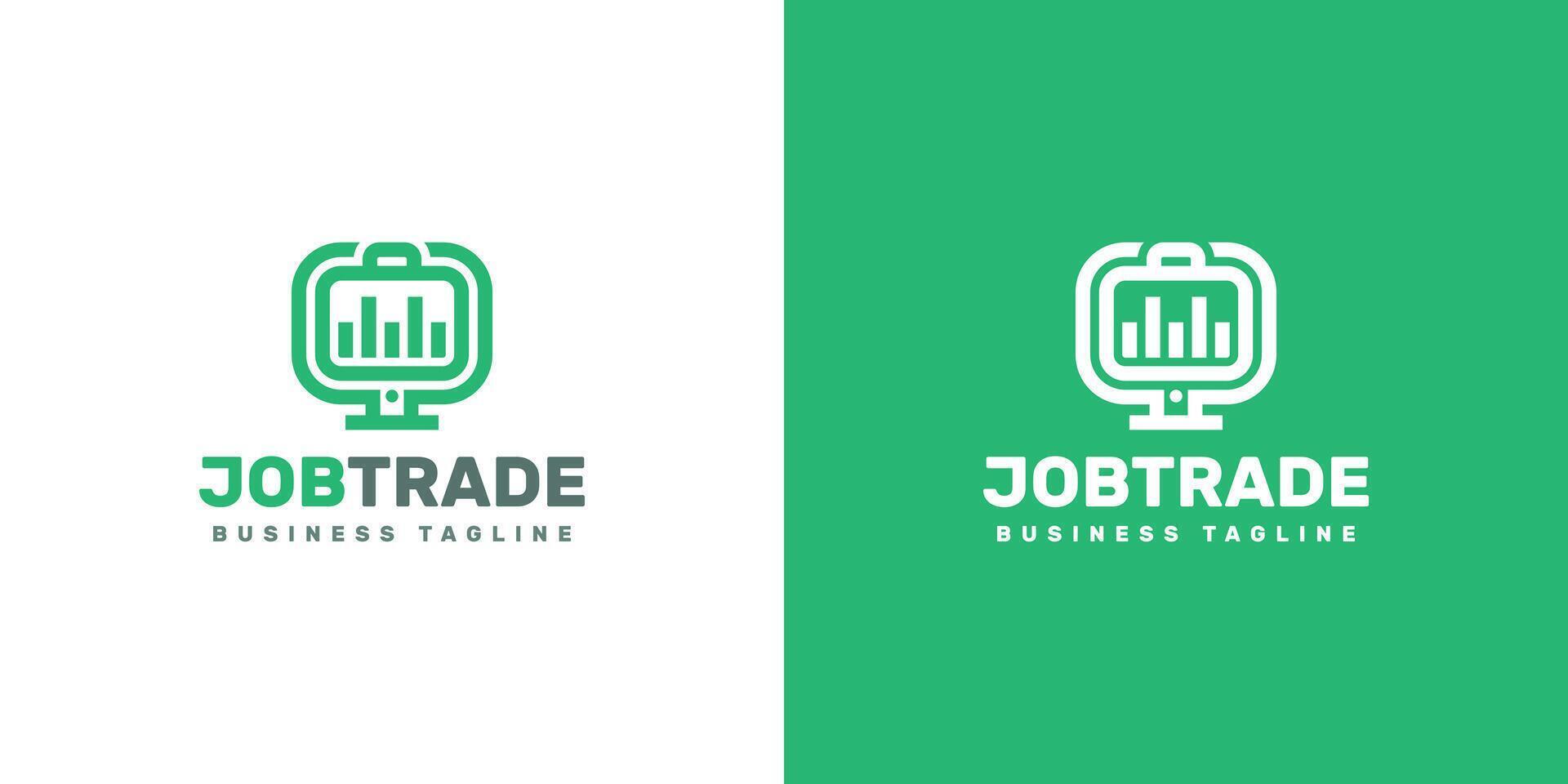 trader job logo design vector