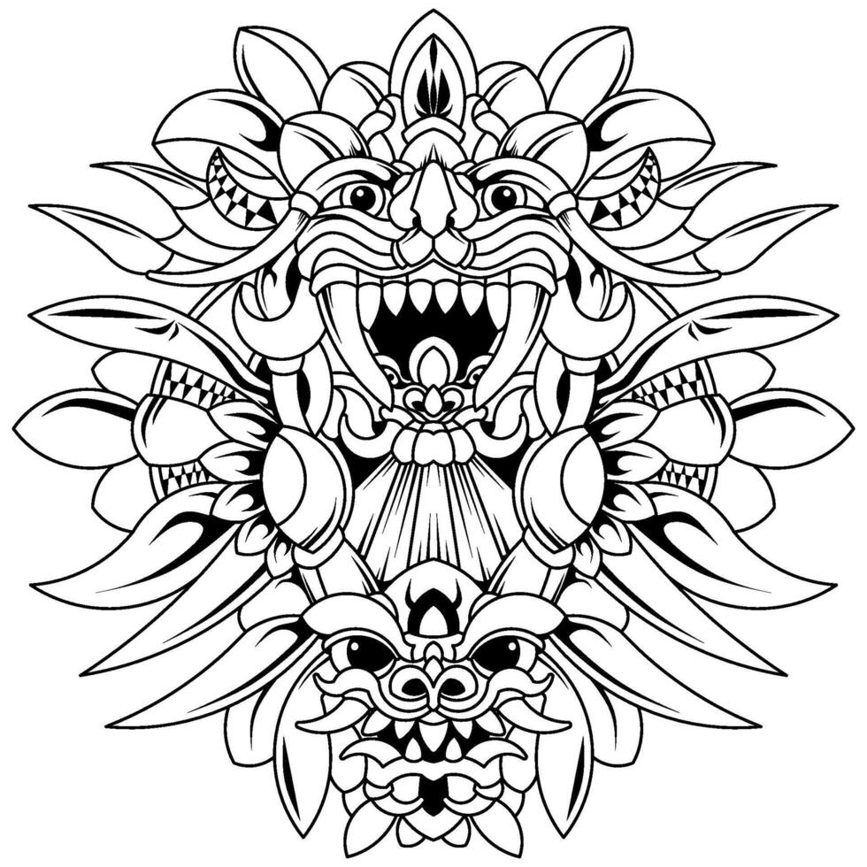 Hand drawn of aztec ornament vector
