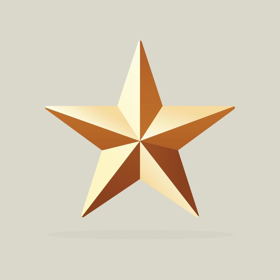 star shape in gols color isolated vector