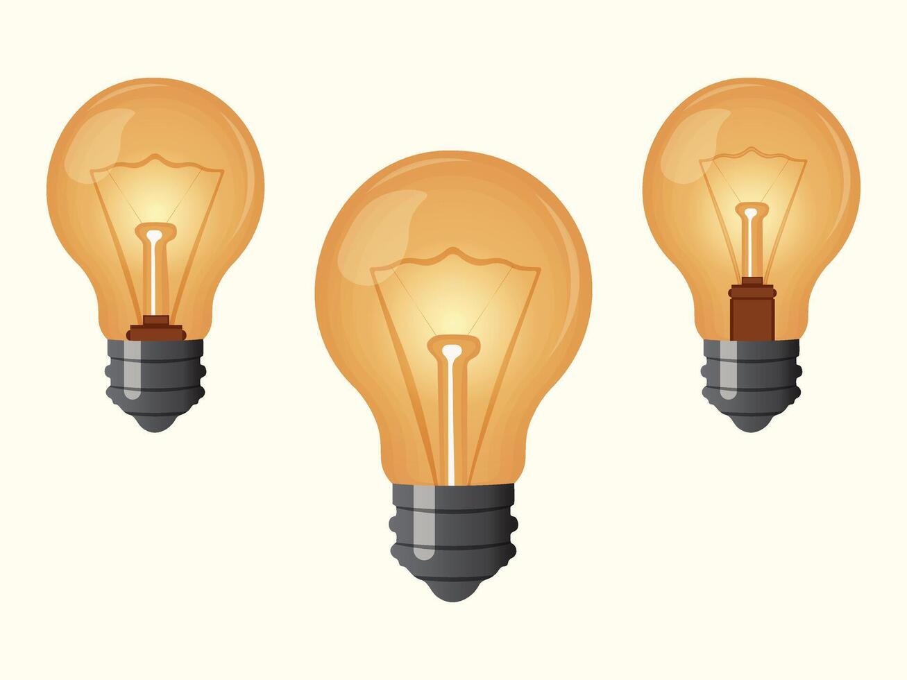 Lightbulb illustration isolated on white background vector