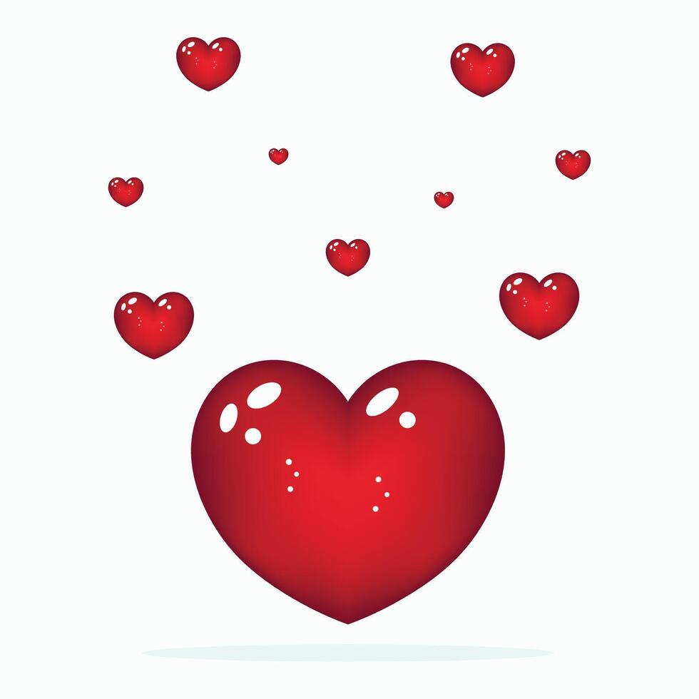 heart shape isolated on white background vector