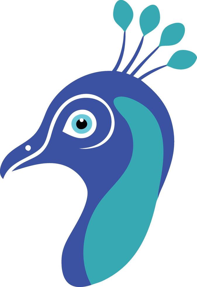Peacock icon, color graphic, Peacock logo , animal of Peacock head illustration design. vector