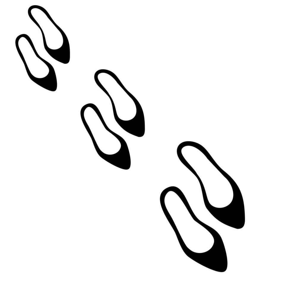 footprints on the road vector