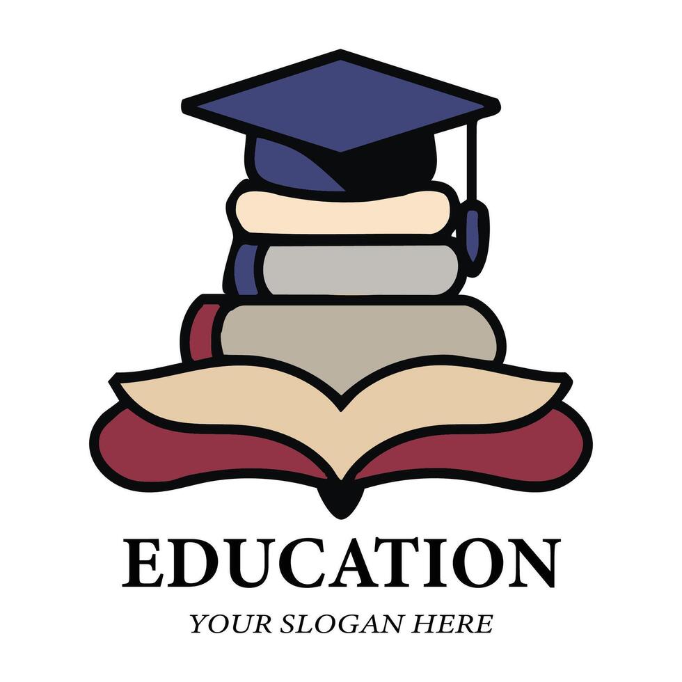 Education logo icon design, logo illustration with white background vector