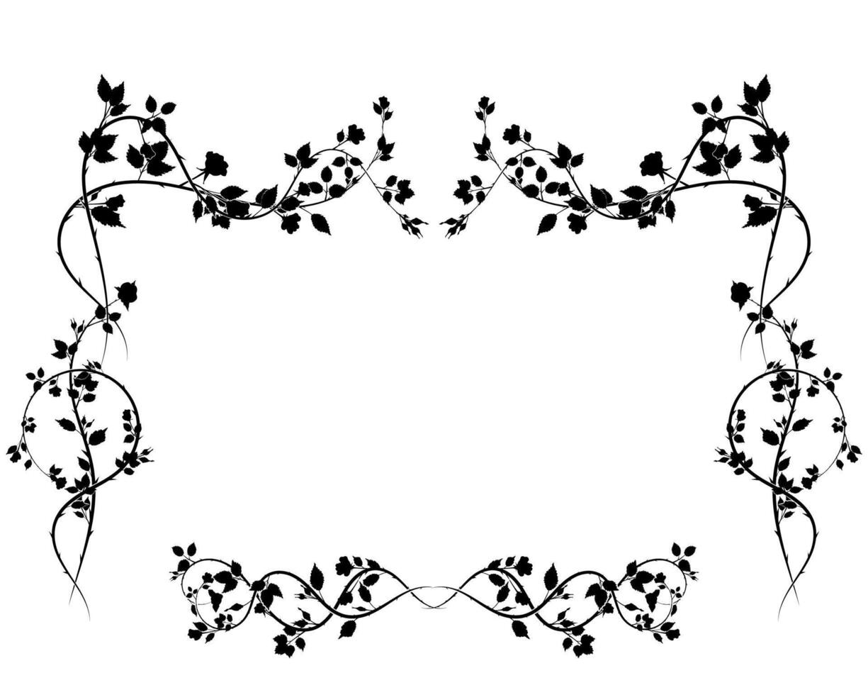 frame big with roses pattern decoration for vector
