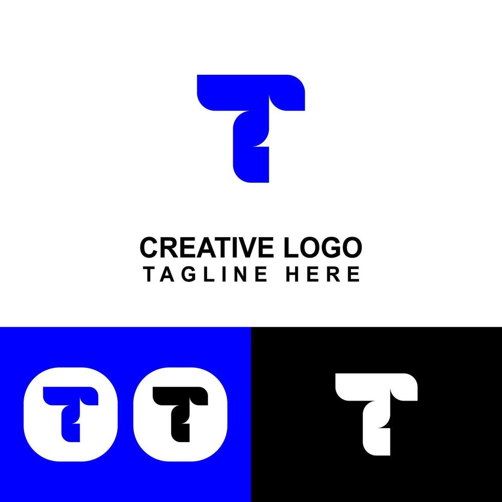 Letter T logo template design for business symbol. vector