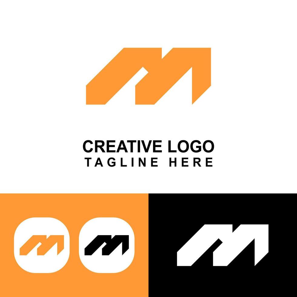 Modern logo design with M concept. Suitable for business or company signs. vector