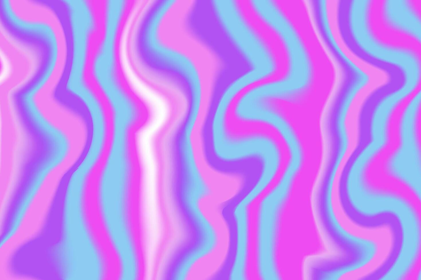 Iridescent Wavy Pattern with Pink and Blue Holographic Flow Design vector