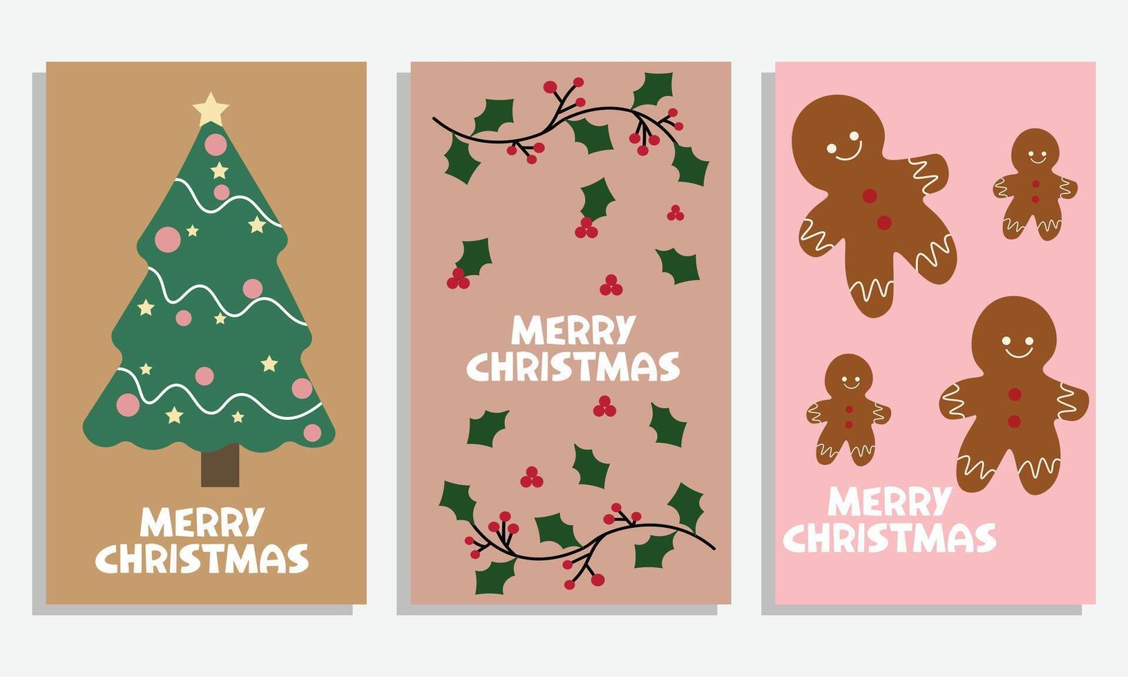 Christmas greeting card design vector
