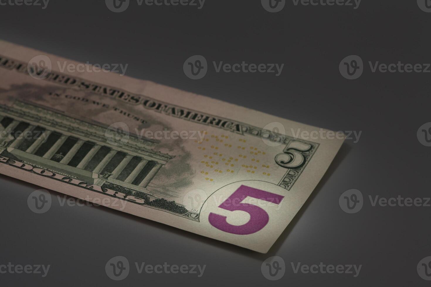 five dollar American bill, concept finance or bank photo