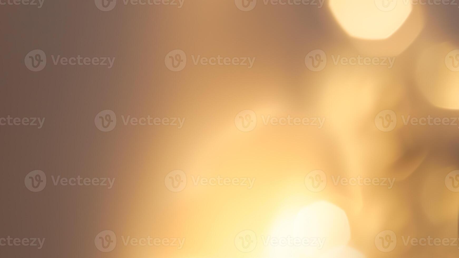 Warm glowing bokeh lights in a golden festive background for holiday celebrations photo