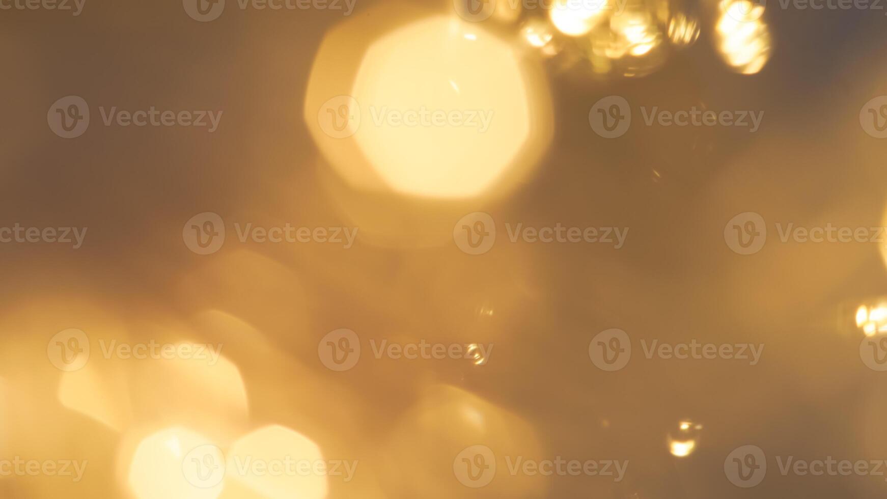 Vibrant festive golden bokeh with sparkling lights and a warm holiday glow photo