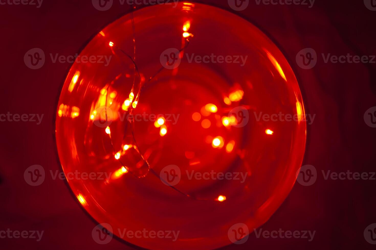 Christmas garland lights. Winter home decor. photo
