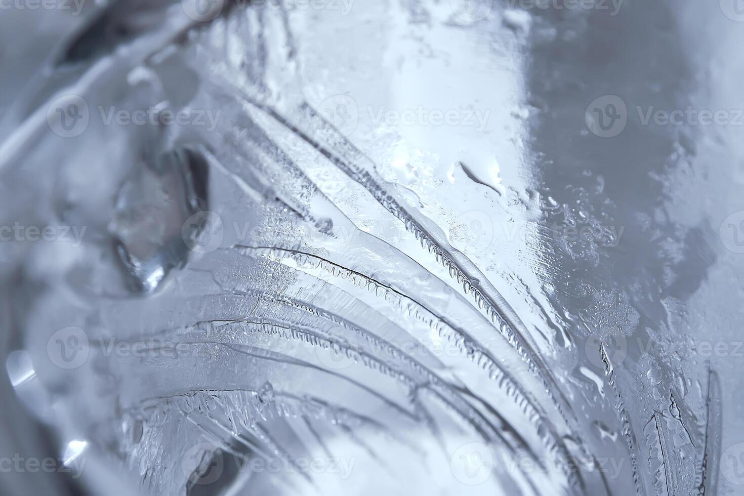 Melting ice surface close up photo
