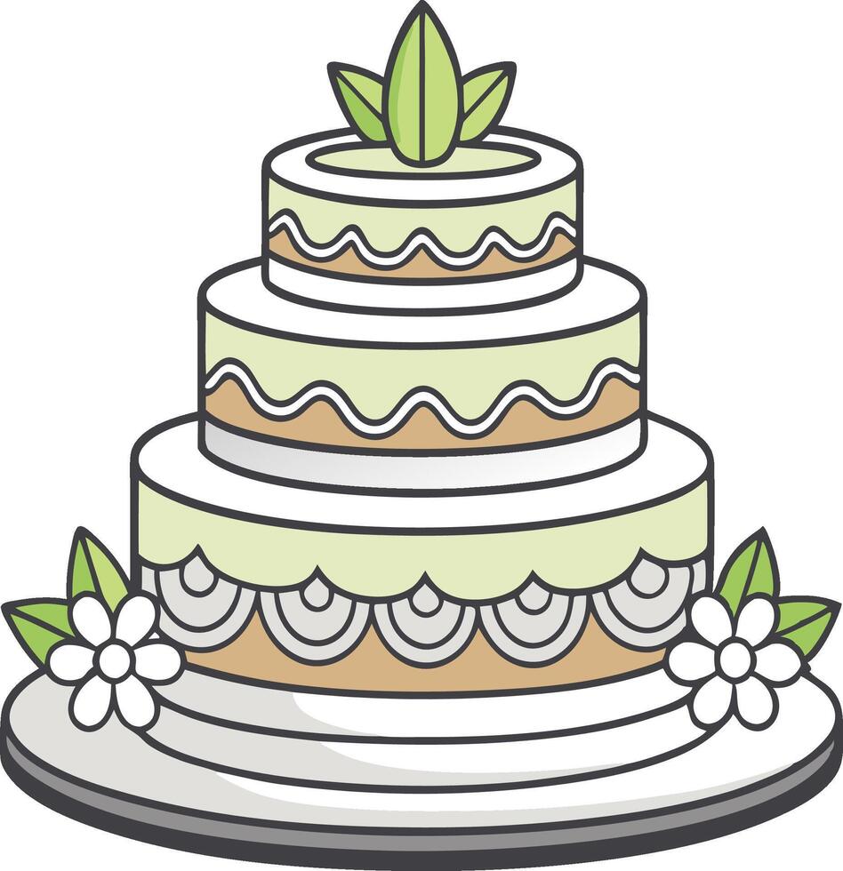 Wedding cake clipart vector