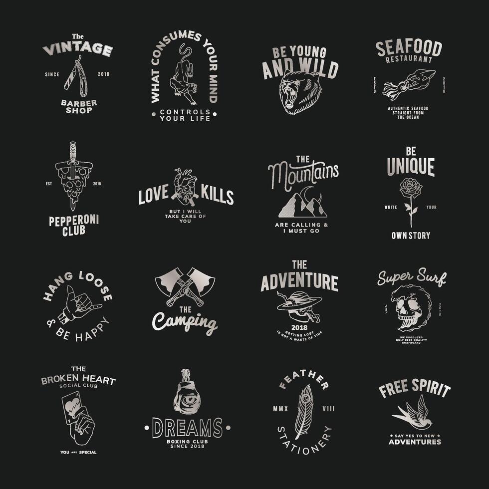 Vintage retro style labels and badges for your business vector