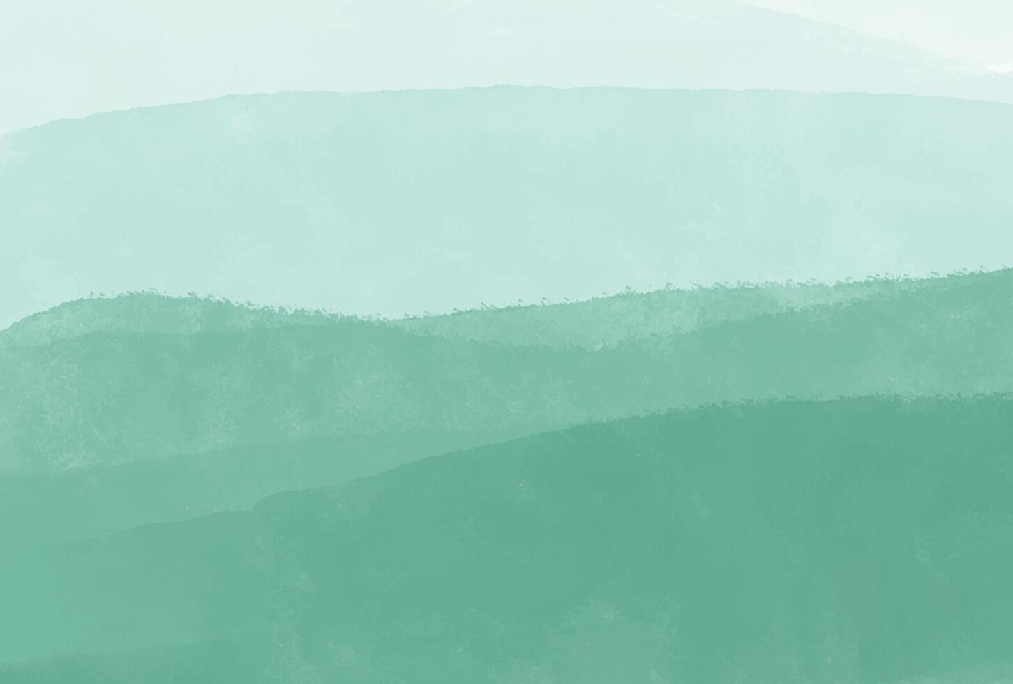 A painting of a mountain range with green hills vector