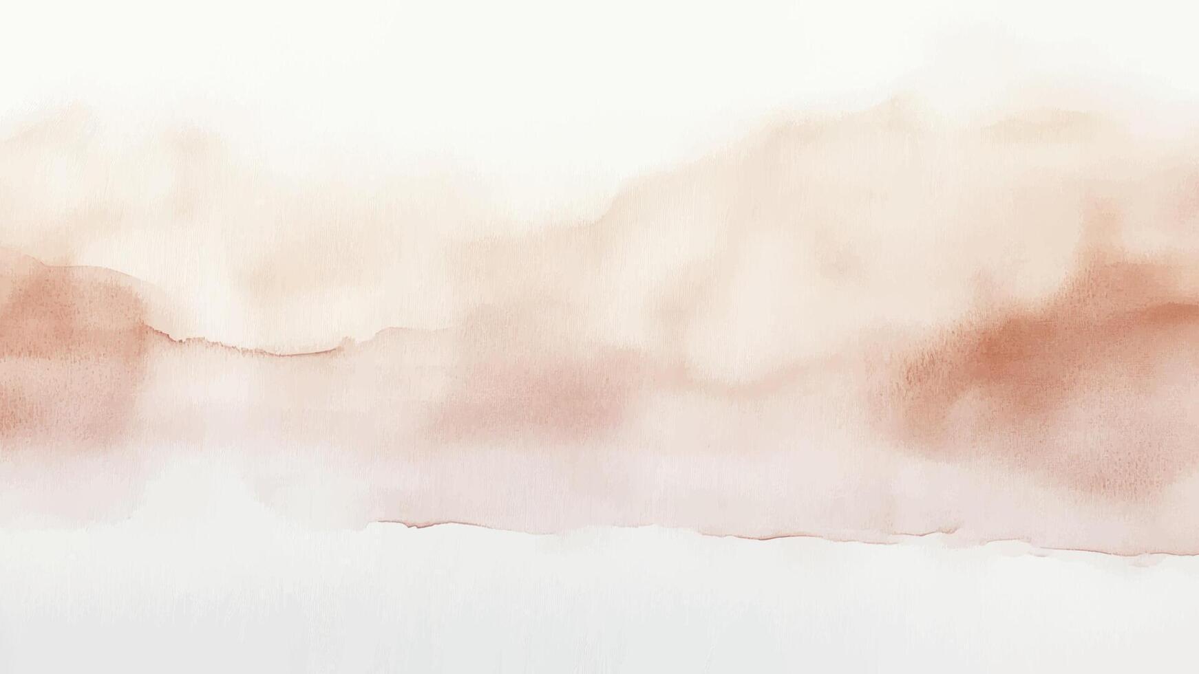 Abstract horizontal watercolor background design. Backdrop Hand drawn texture in pink brown color. Brush stroked painting pastel color vector