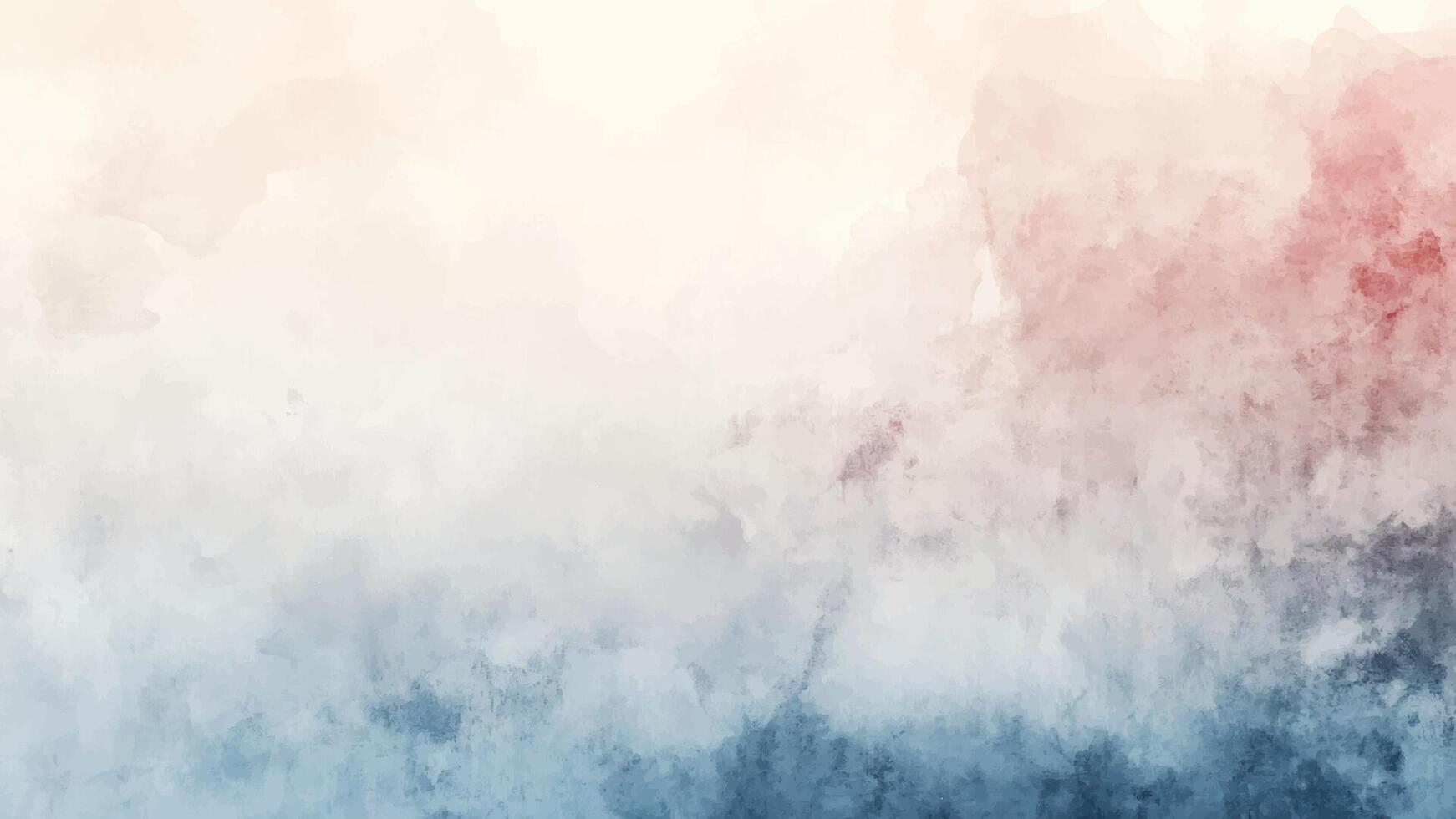 Abstract horizontal watercolor background. Brush stroked painting in brown red blue pastel color. watercolour Hand drawn backdrop vector