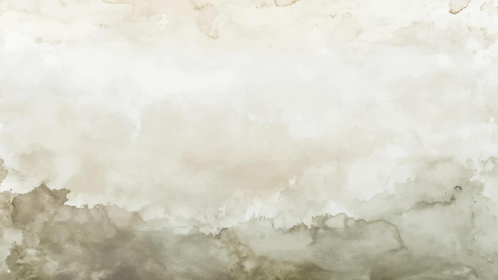 Hand drawn abstract horizontal watercolor background. texture backdrop in green brown color. vector