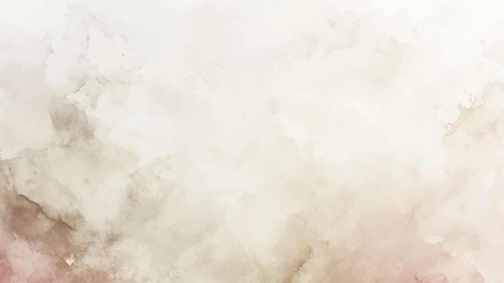 Abstract horizontal watercolor background with hand drawn texture. Brush stroked painting brown beige pastel color vector