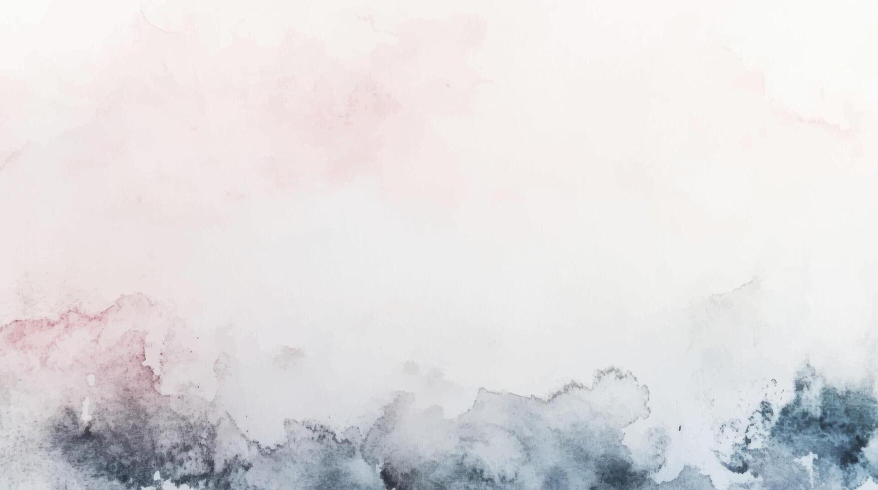 Abstract horizontal background watercolor colored in blue pink white. Hand drawn texture. Brush stroked painting pastel color watercolour vector