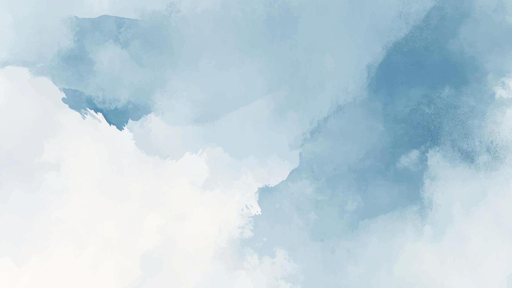 Abstract horizontal background watercolor colored in blue. Hand drawn texture. Brush stroked painting pastel color watercolour vector