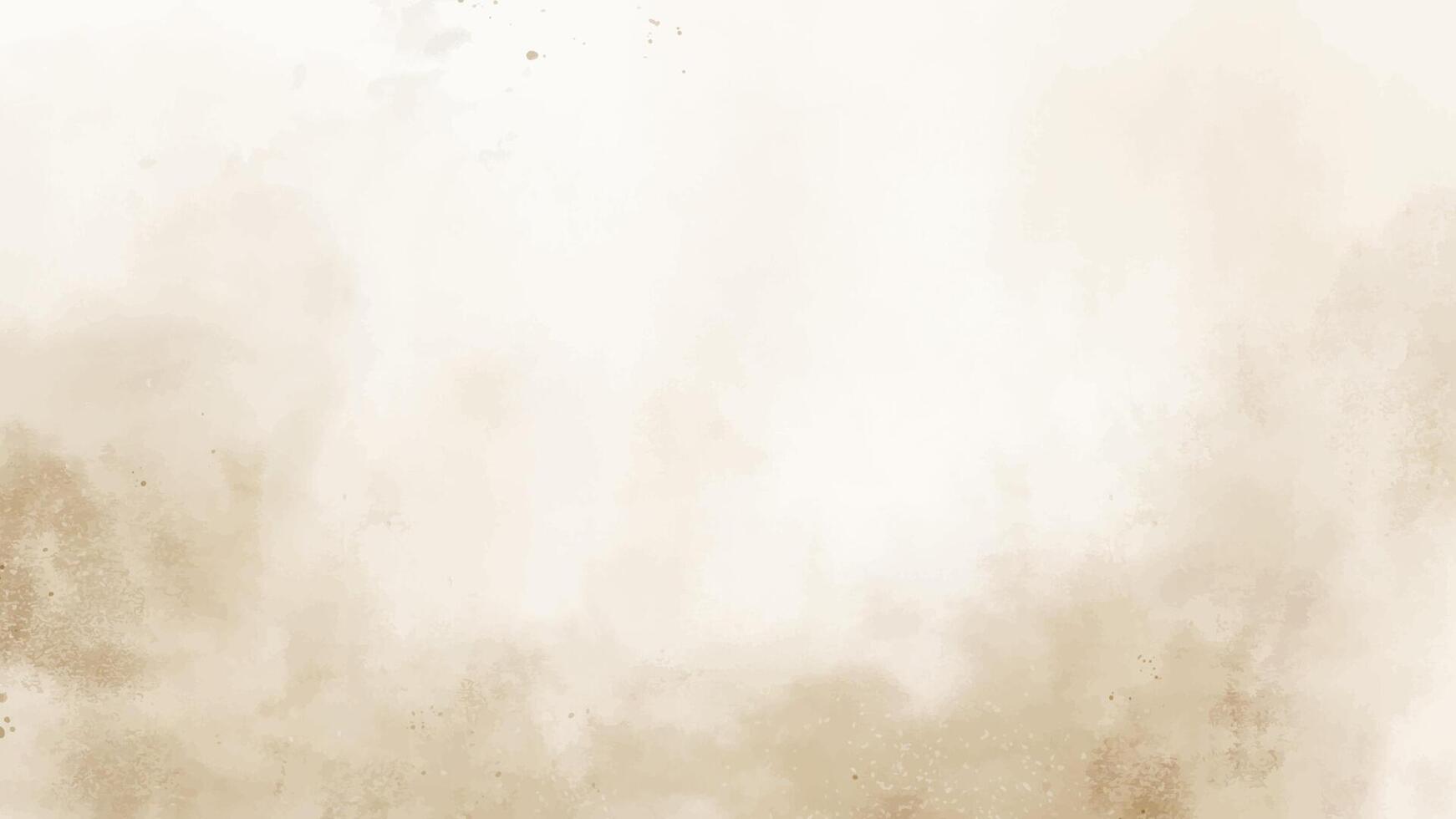 Abstract horizontal aesthetic watercolor background with hand drawn decoration texture. khaki brown beige colored brush stroked pastel color watercolour vector