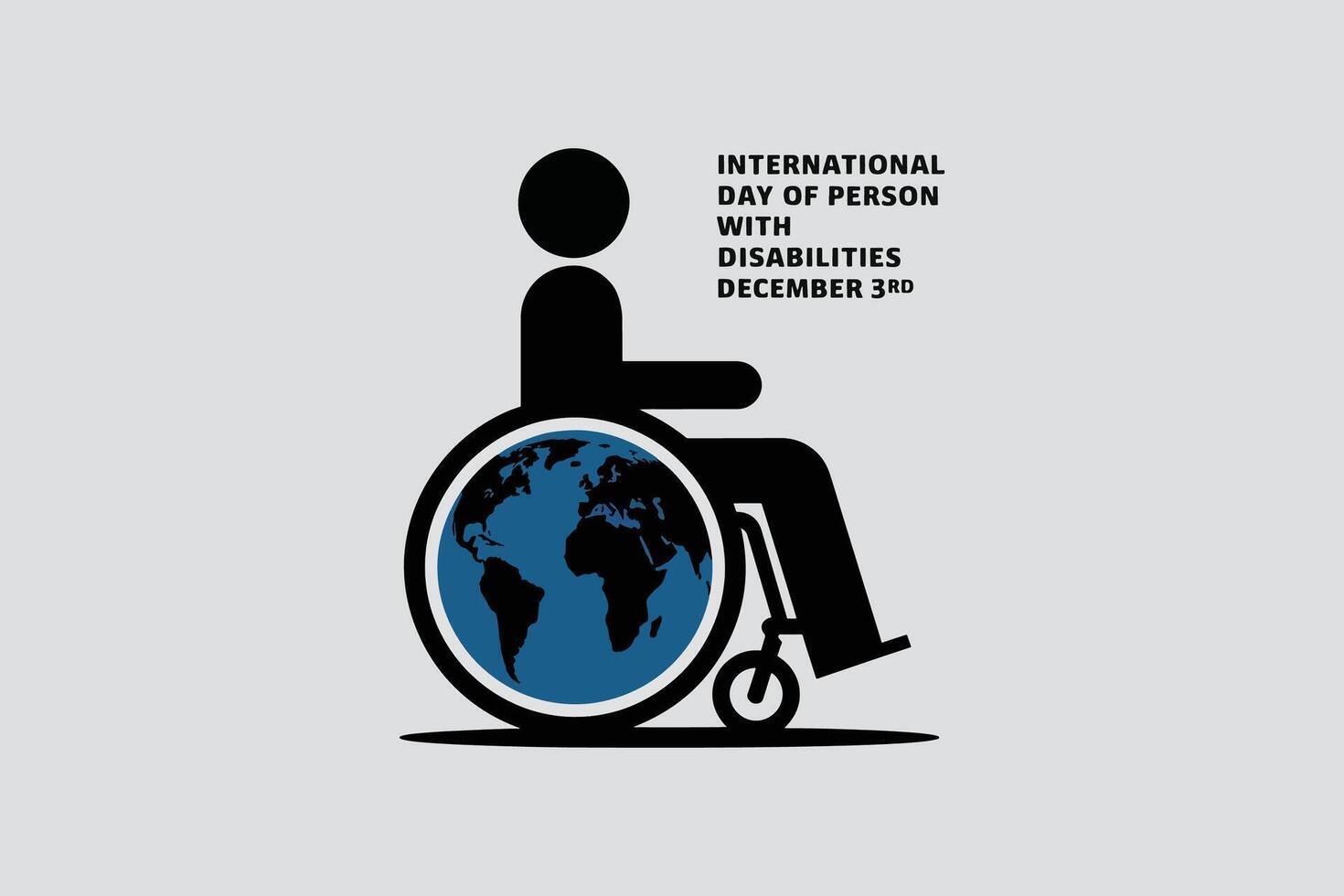 Global Support Promoting the International Day of Persons with Disabilities vector