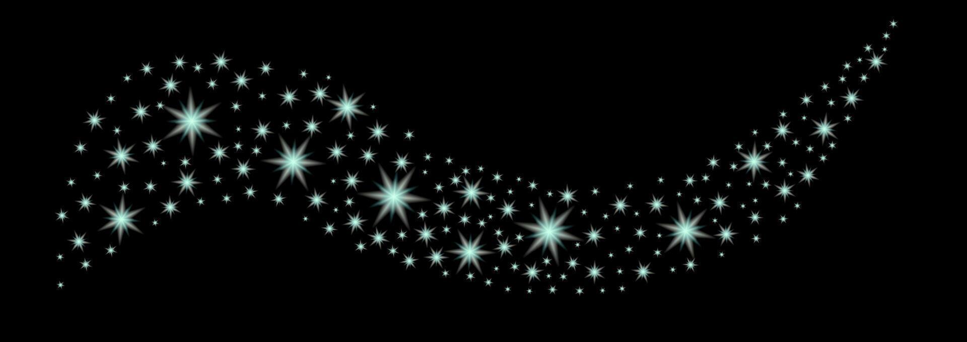 Flying shiny stars , sparkling Christmas confetti. Shimmering beautiful abstract template. Glittery holiday blurred background. vector