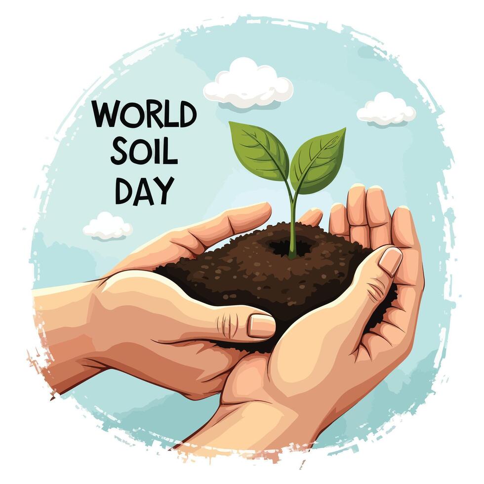 Nurturing Growth Celebrating World Soil Day vector