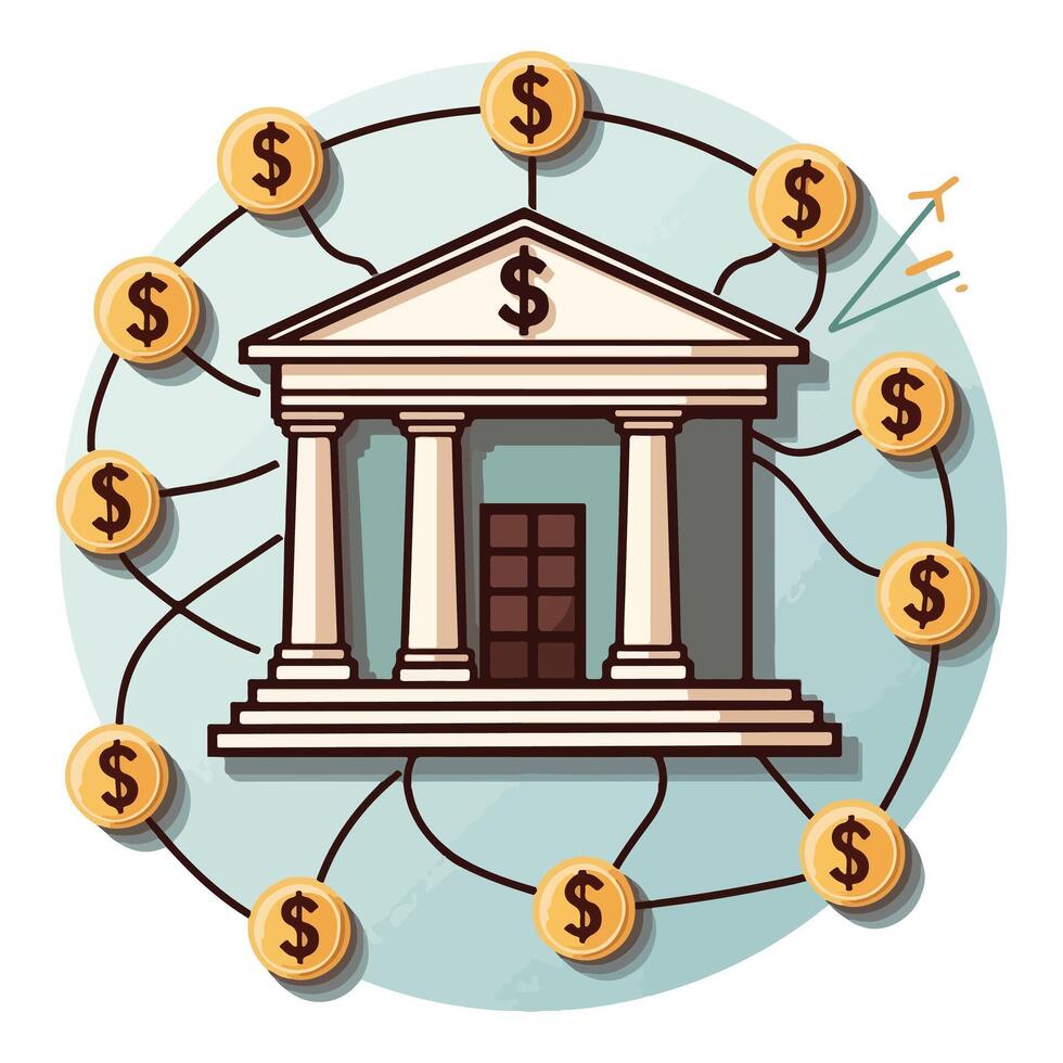 Financial Networks Visualizing Banking Systems and Money Flow vector