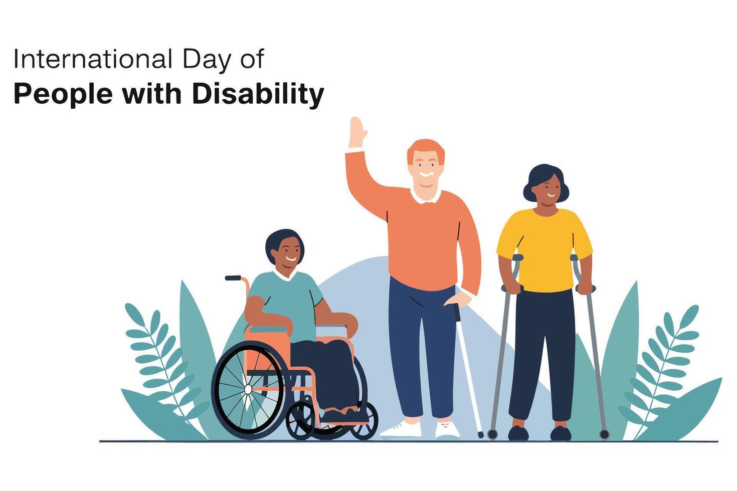Global Hearts Celebrating the International Day of Persons with Disabilities vector