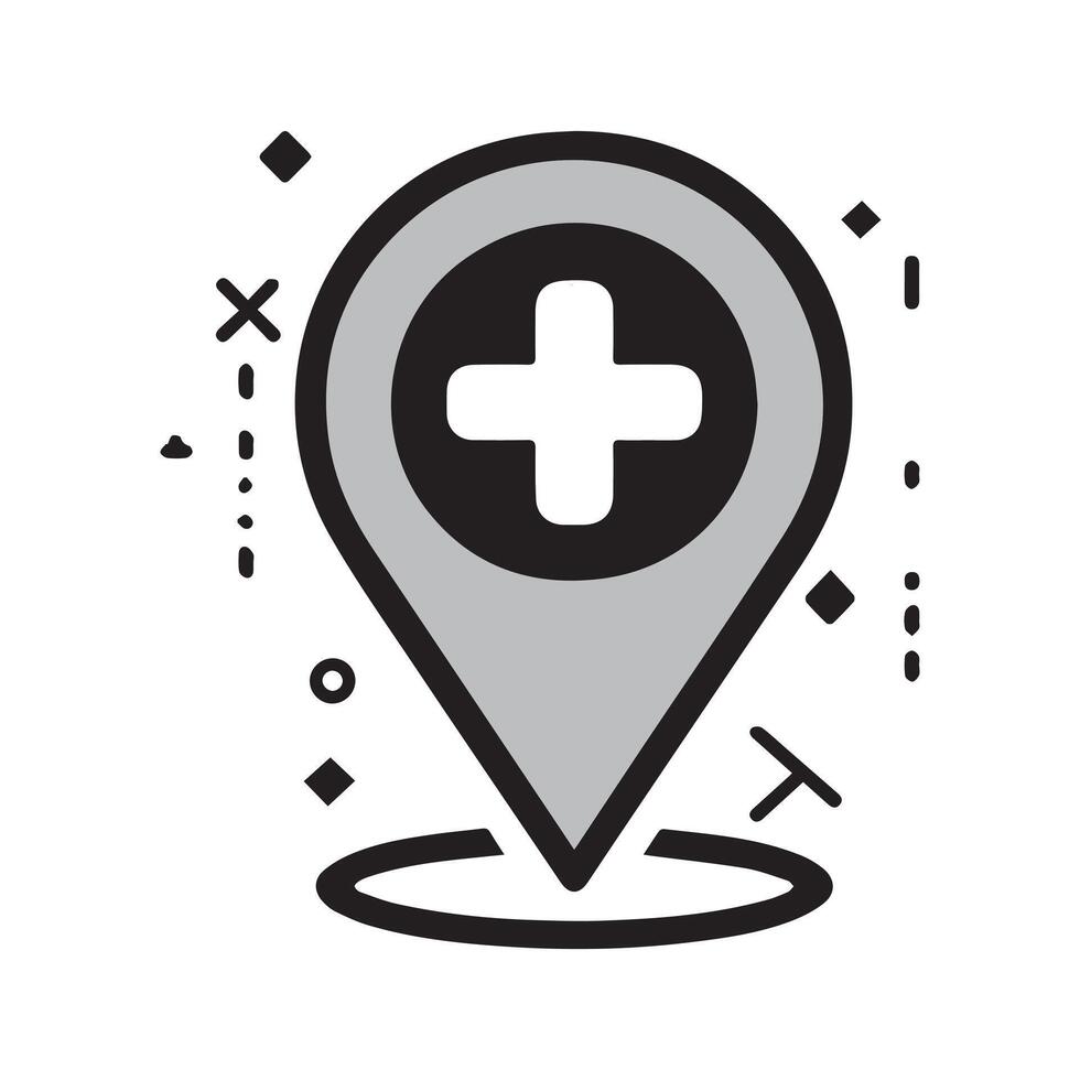 Simple location icon free download vector