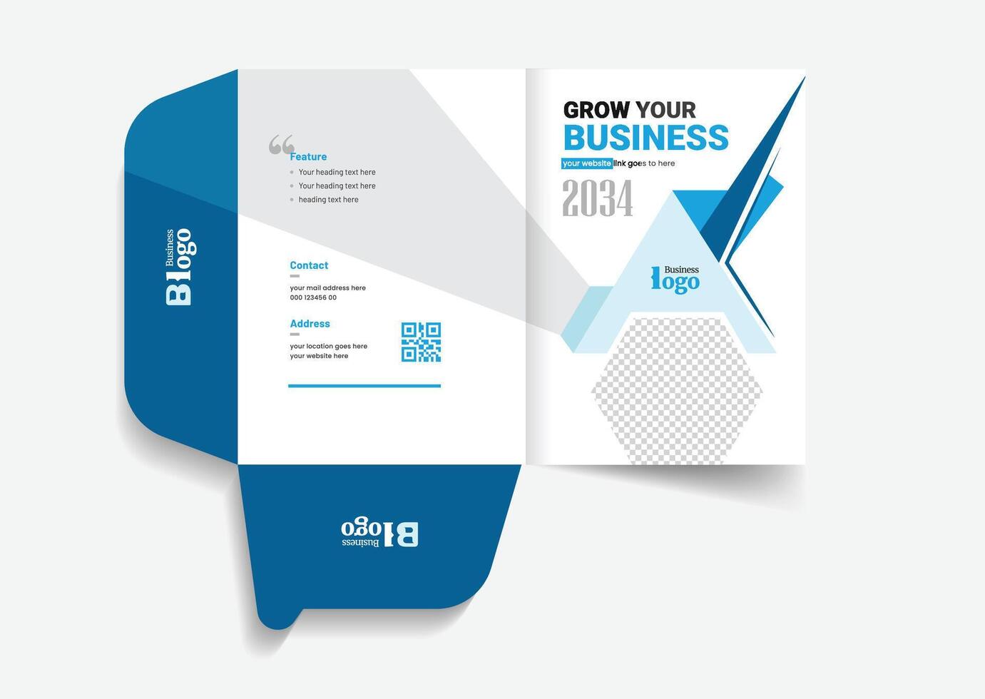 Presentation folder design template for your business proposal vector