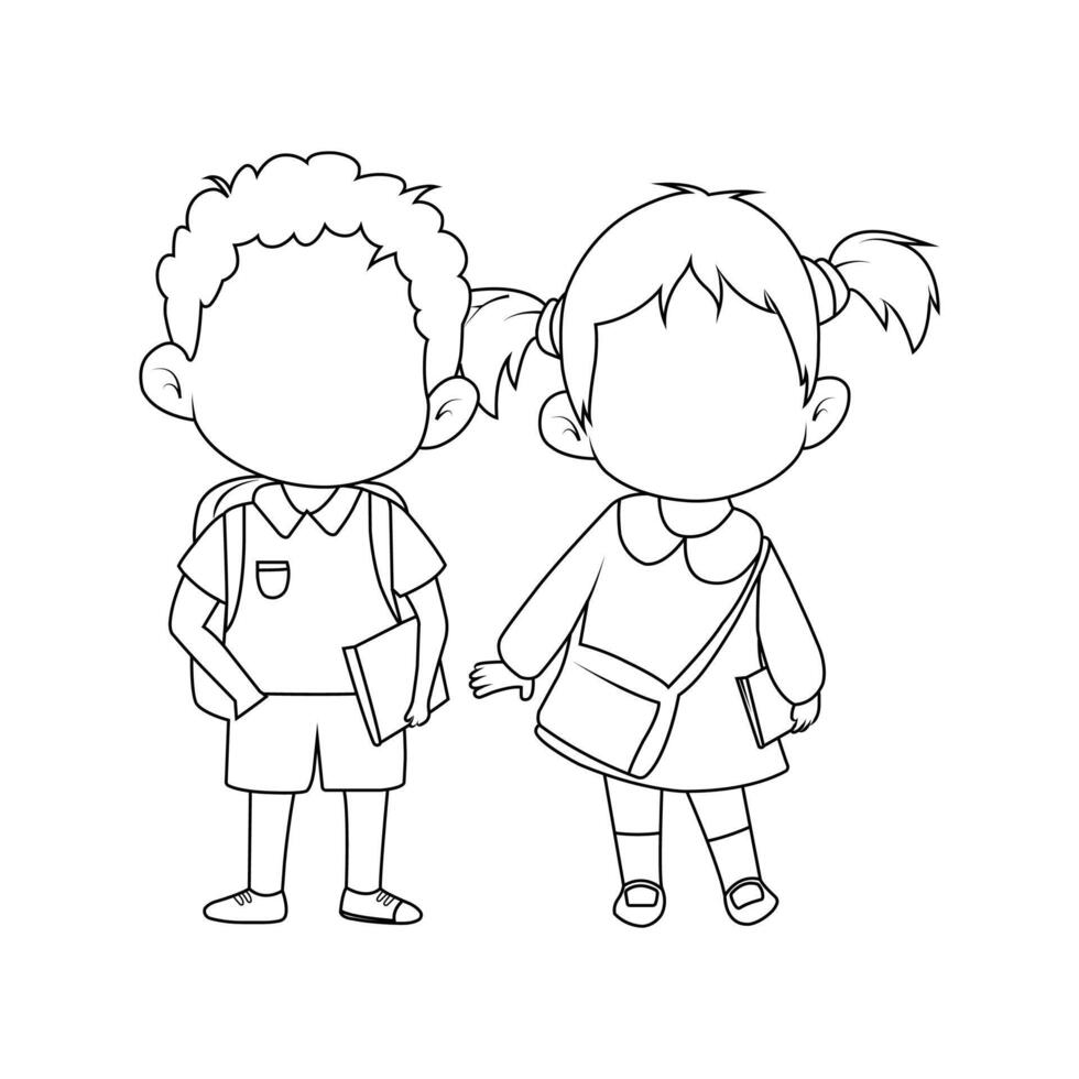 Minimalist Student Illustration free download vector
