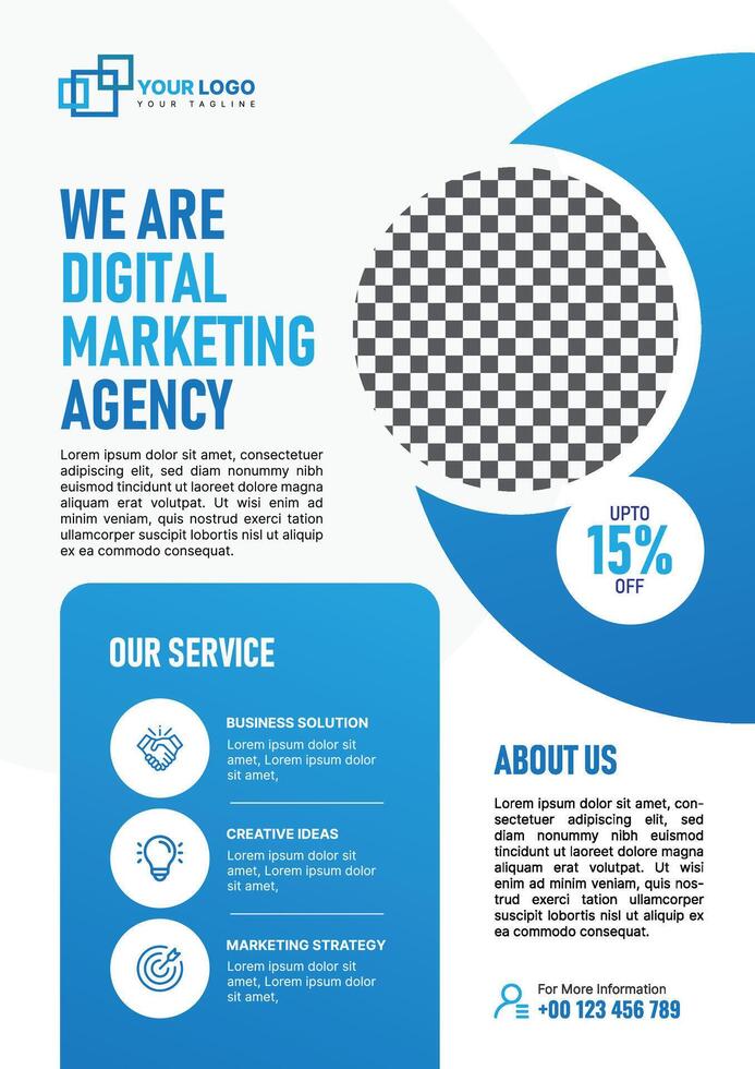 Digital Marketing Agency Flyer Design vector