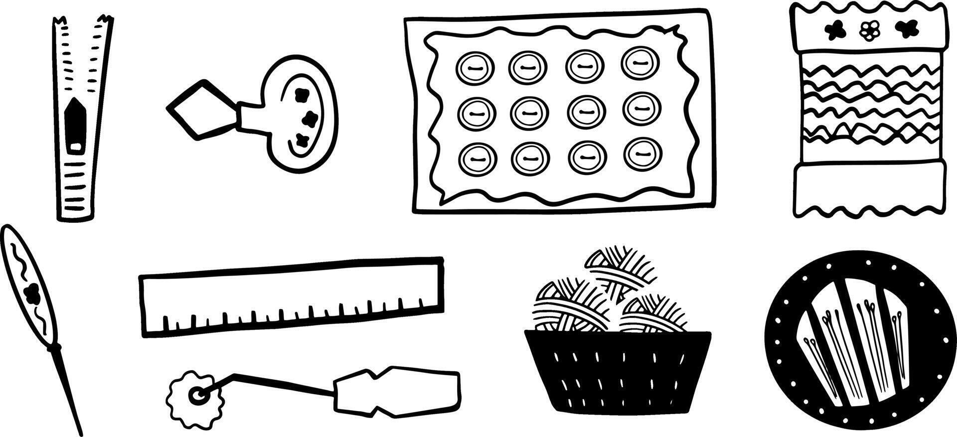 Cute Sewing Illustrations for Handmade and Creative Projects vector