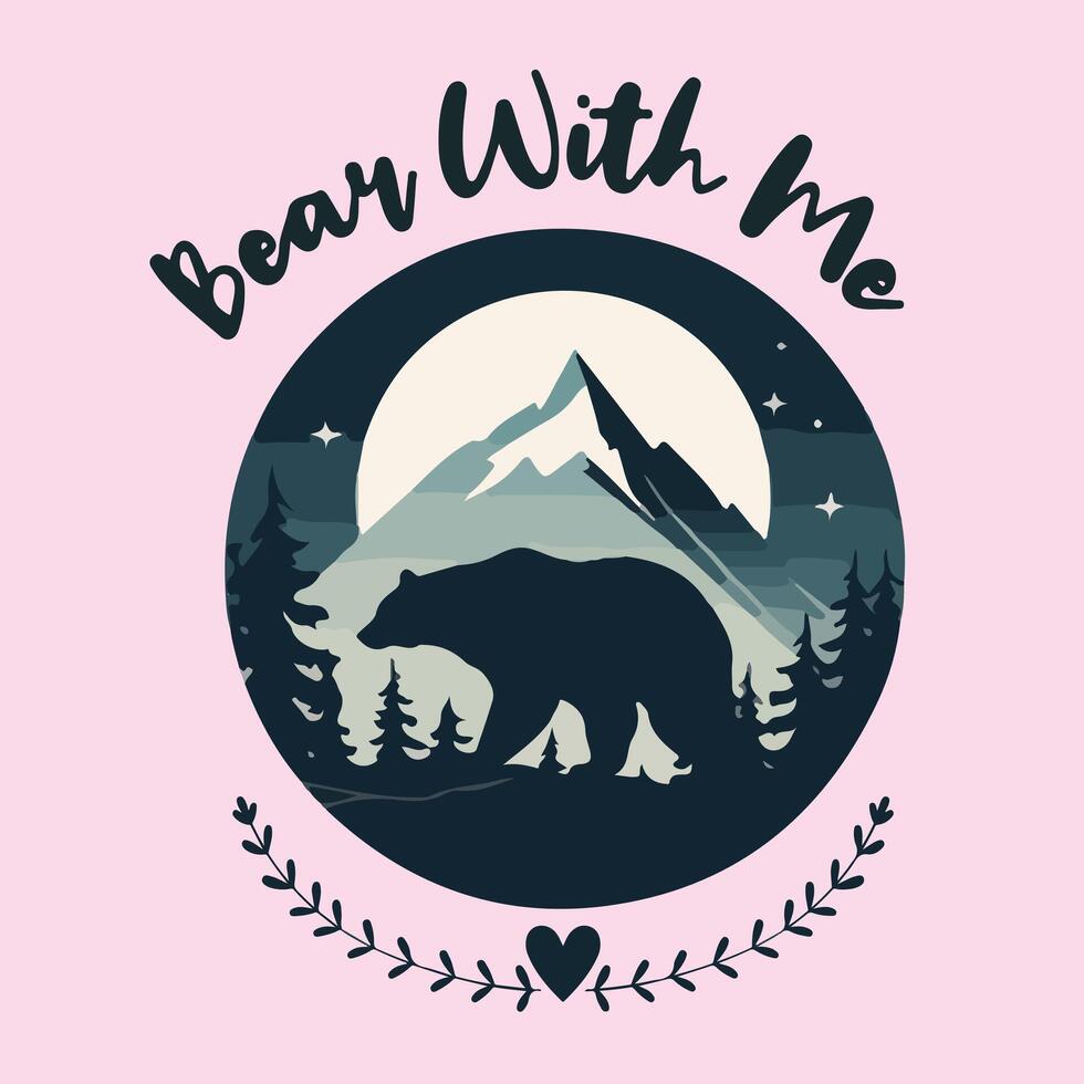 Bear with me logo vector
