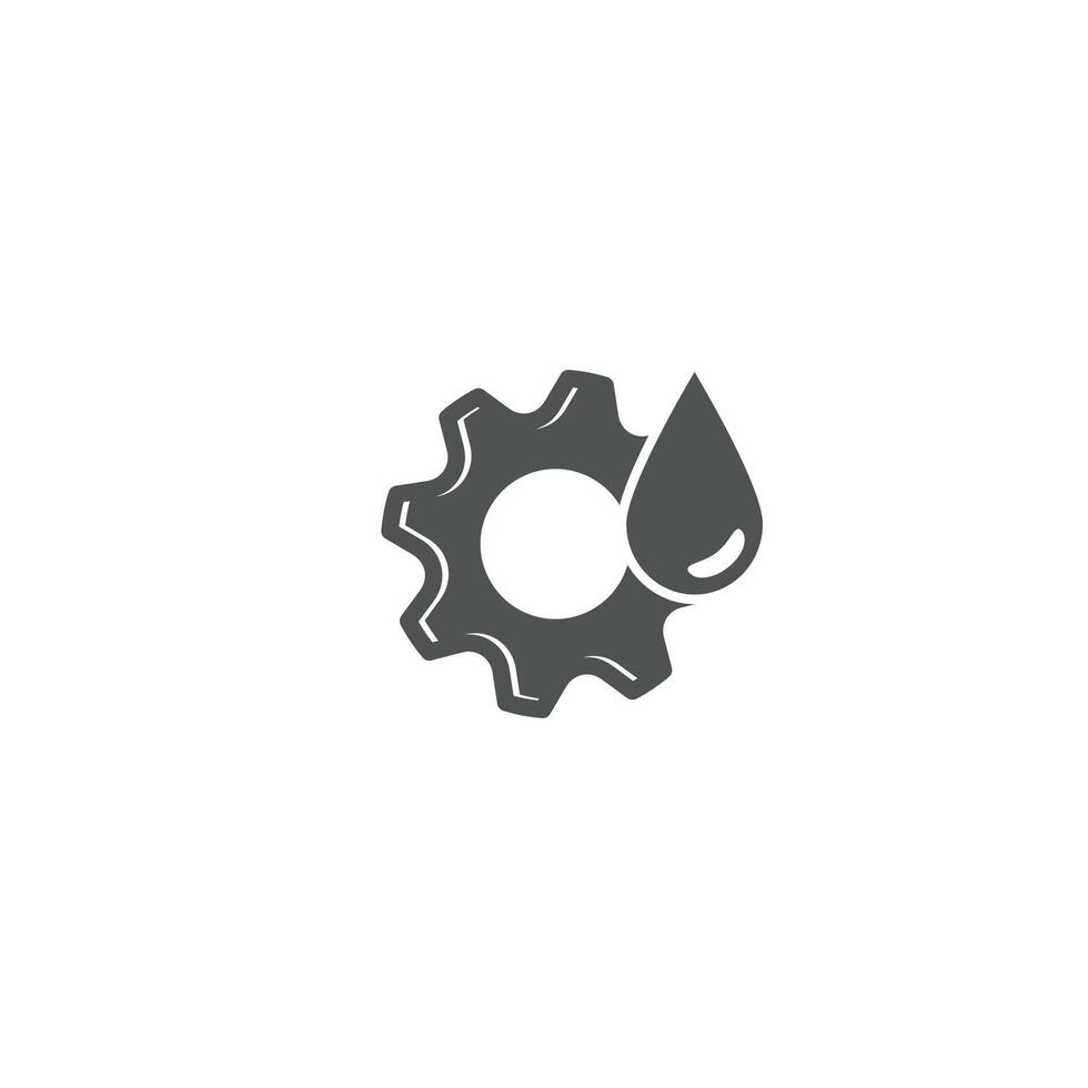 Flat design of gear lubricant, engine oil, engine maintenance. vector