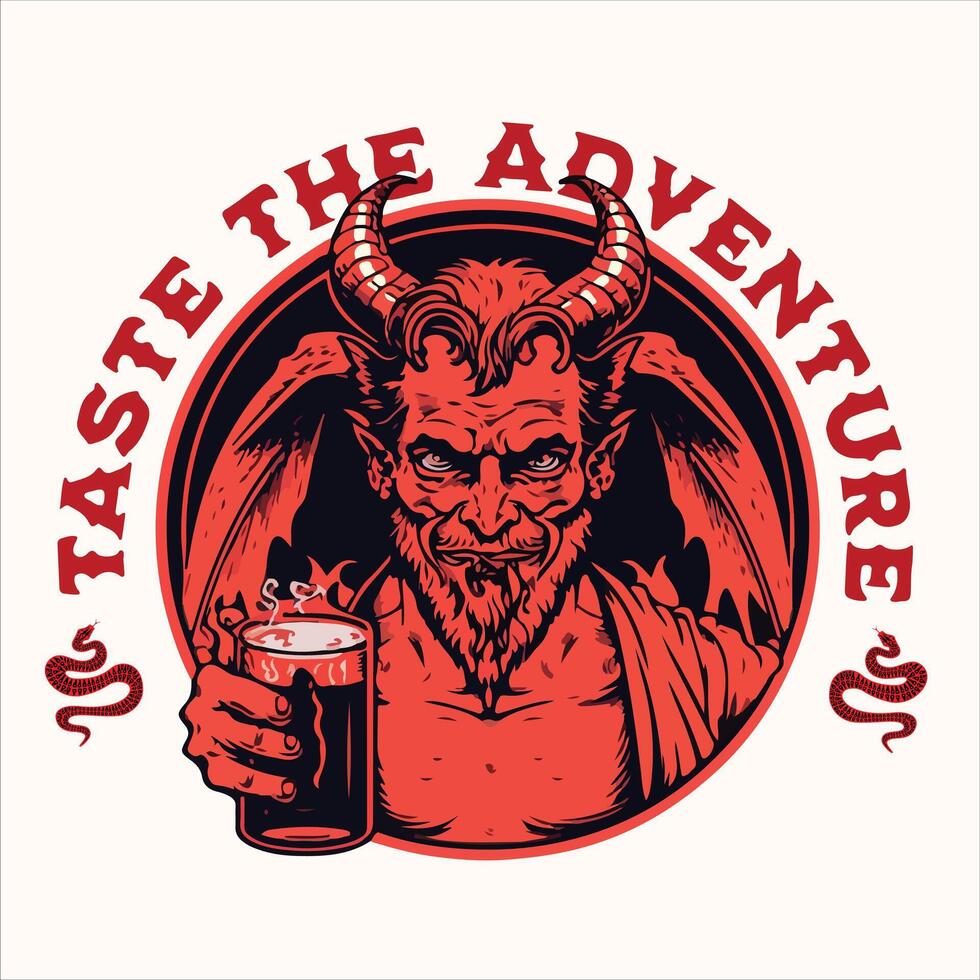 Taste the adventure beer logo vector