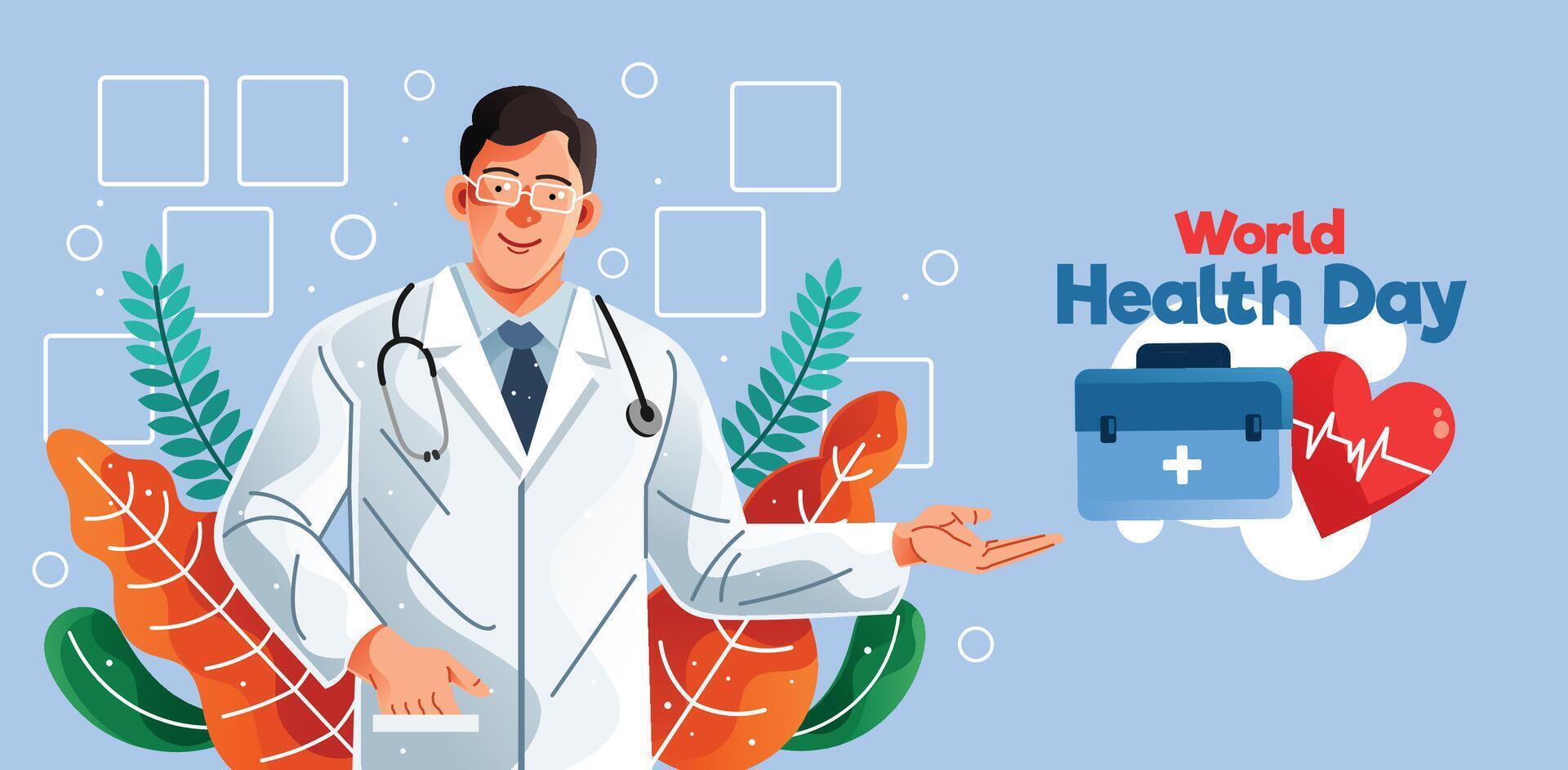 Healthcare Heroes Celebrate World Health Day vector
