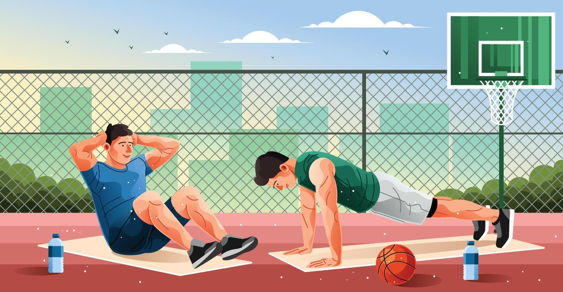 Fitness for a Healthy World Health Day vector