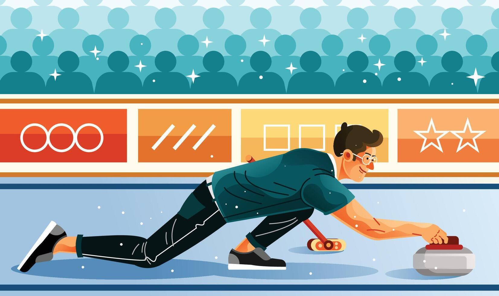 Curling Sport Illustration vector